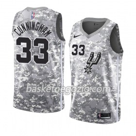 Canotte Uomo San Antonio Spurs Dante Cunningham 33 2018-19 Nike Grigio Swingman